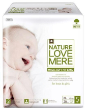 Подгузники детские Nature Love Mere, серия MAGIC SOFT FIT (размер XL,12 kg) 20 шт